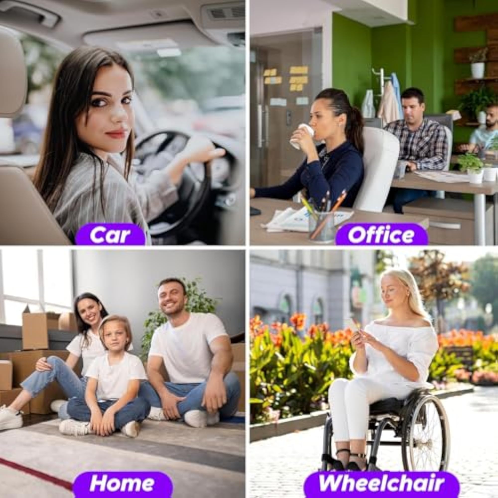 Orthopedic Gel Seat Cushion with Non-Slip Cover, Extra Thick
